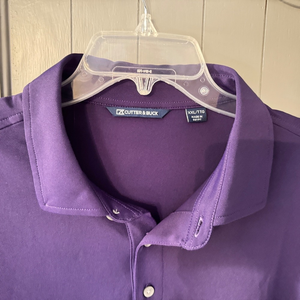 Cutter & Buck Purple Polo‎ Shirt Mens XXL Short Sleeve Golf Casual